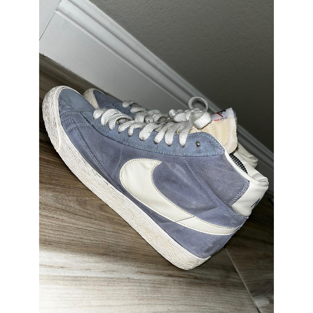 Nike Blazer Blue Mid Vintage Suede Athletic Shoes Sneakers Men's Size 9.5